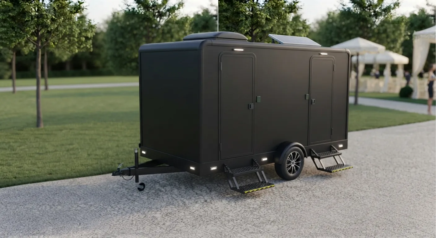 2 stall restroom trailer from our Encinitas fleet